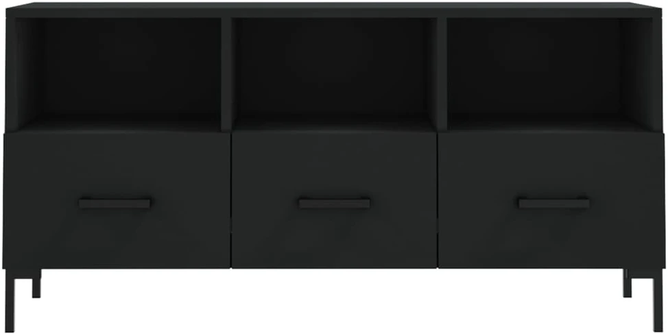 TV staliukas Televizoriaus spintelė, juoda, 102x36x50cm, apdirbta mediena