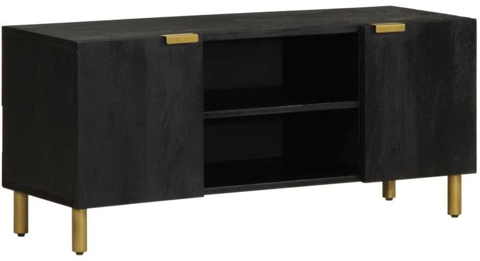 televizoriaus spintelė juoda 105x33x46 cm Engineered Wood