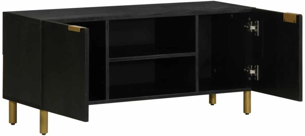 televizoriaus spintelė juoda 105x33x46 cm Engineered Wood