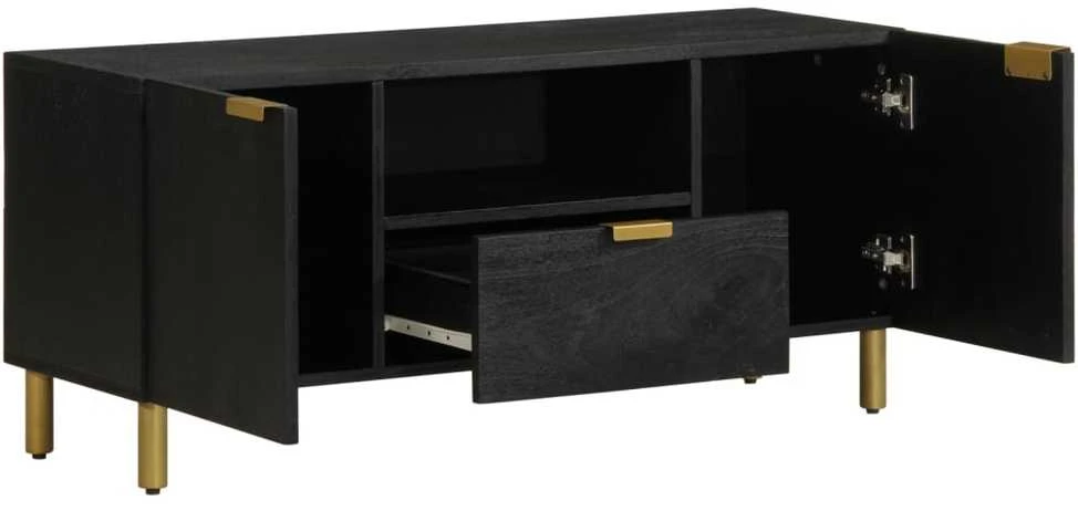 televizoriaus spintelė juoda 105x33x46 cm Engineered Wood