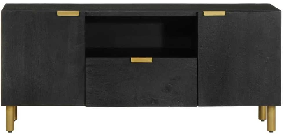 televizoriaus spintelė juoda 105x33x46 cm Engineered Wood