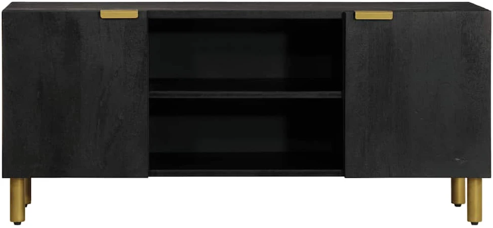 televizoriaus spintelė juoda 105x33x46 cm Engineered Wood