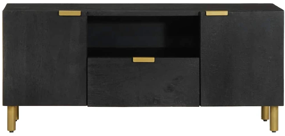 televizoriaus spintelė juoda 105x33x46 cm Engineered Wood