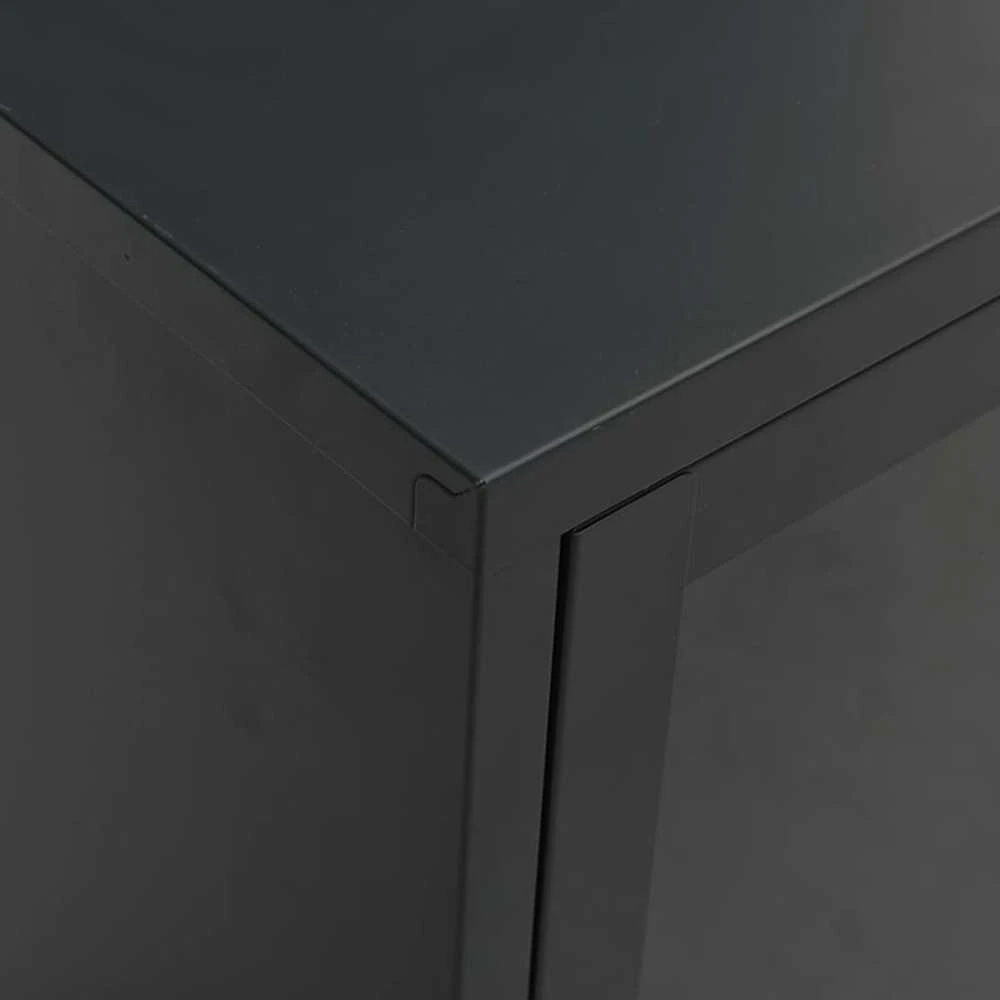 TV staliukas Televizoriaus spintelė, juoda, 105x35x52cm, plienas ir stiklas