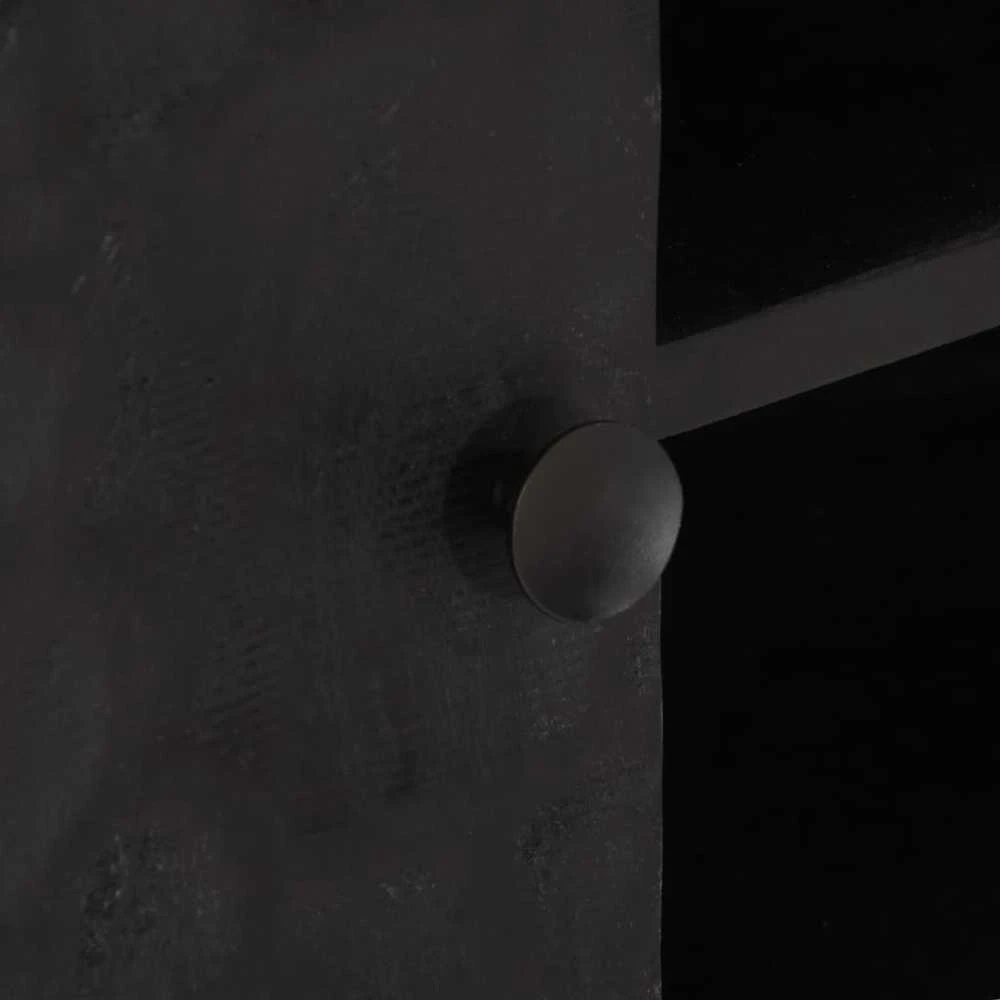 Televizoriaus spintelė, juoda, 110x30x40cm, mango ir geležis