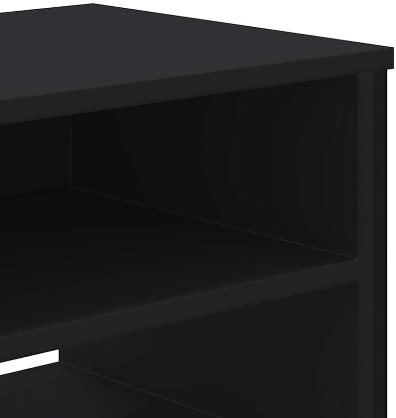 TV staliukas Televizoriaus spintelė, juoda, 122x34x41cm, apdirbta mediena
