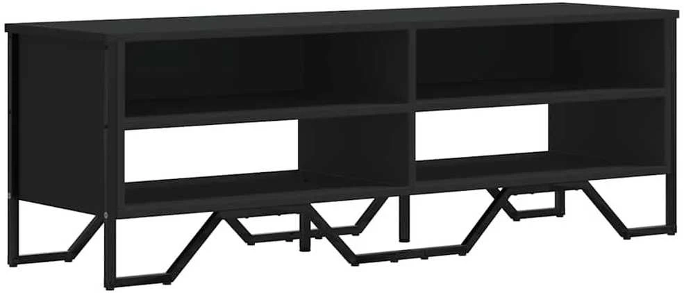 TV staliukas Televizoriaus spintelė, juoda, 122x34x41cm, apdirbta mediena
