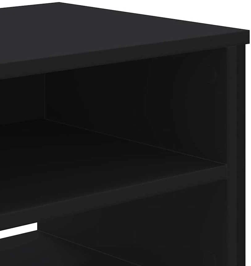 TV staliukas Televizoriaus spintelė, juoda, 122x34x41cm, apdirbta mediena