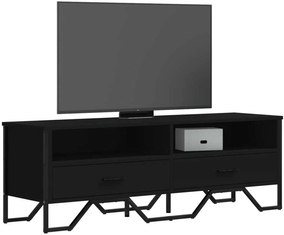 TV staliukas Televizoriaus spintelė, juoda, 122x34x41cm, apdirbta mediena