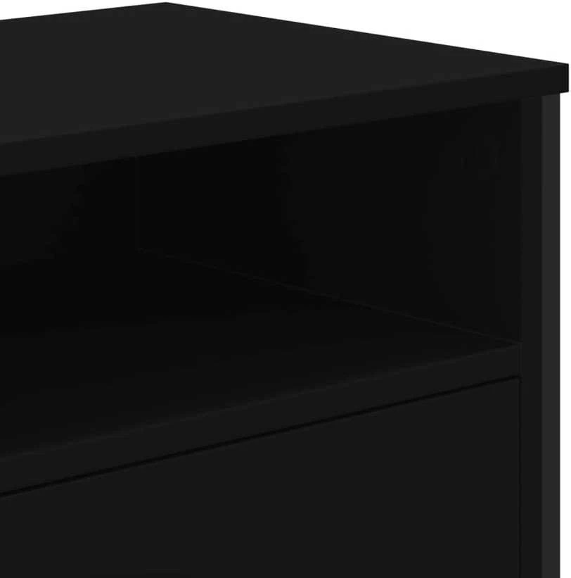 TV staliukas Televizoriaus spintelė, juoda, 122x34x41cm, apdirbta mediena