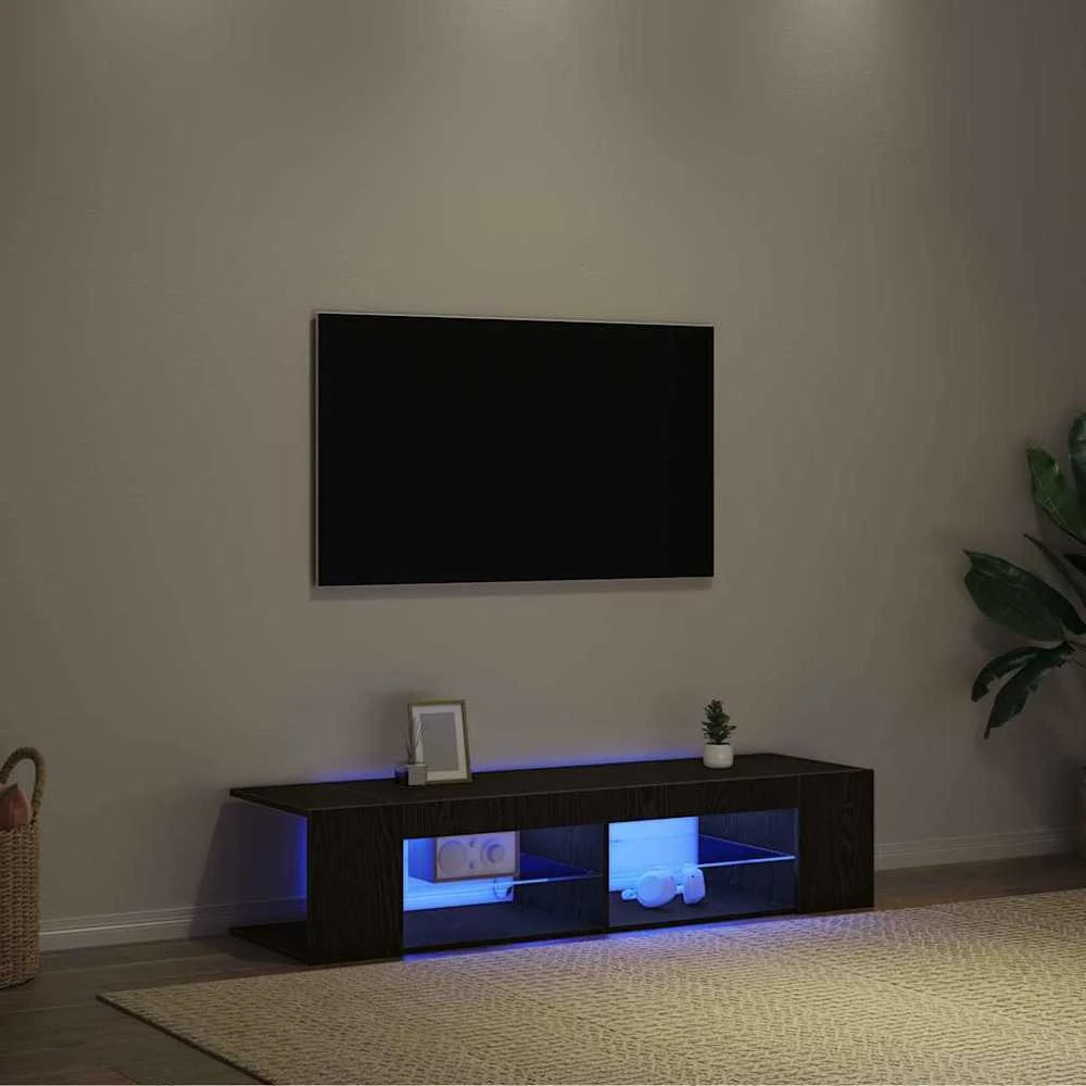 TV staliukas Televizoriaus spintelė 135 x 39 x 30 cm Juodas ąžuolas