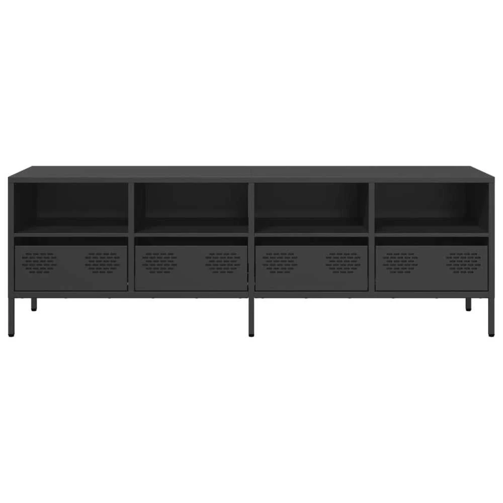 TV staliukas Televizoriaus spintelė, juoda, 135x39x43,5cm, plienas