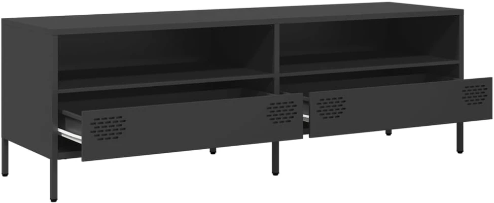 TV staliukas Televizoriaus spintelė, juoda, 135x39x43,5cm, plienas