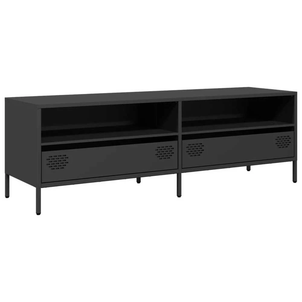 TV staliukas Televizoriaus spintelė, juoda, 135x39x43,5cm, plienas