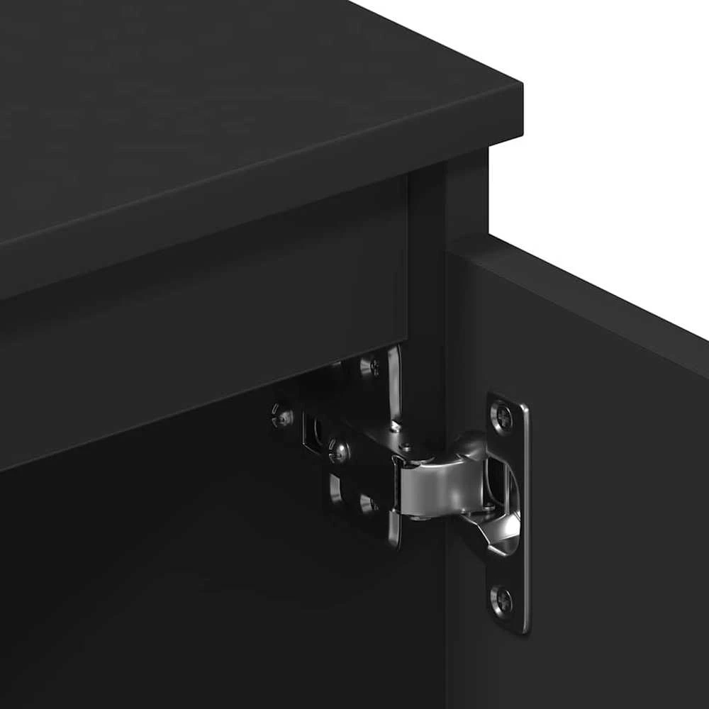 TV staliukas Televizoriaus spintelė, juoda, 140x40x35,5cm, apdirbta mediena