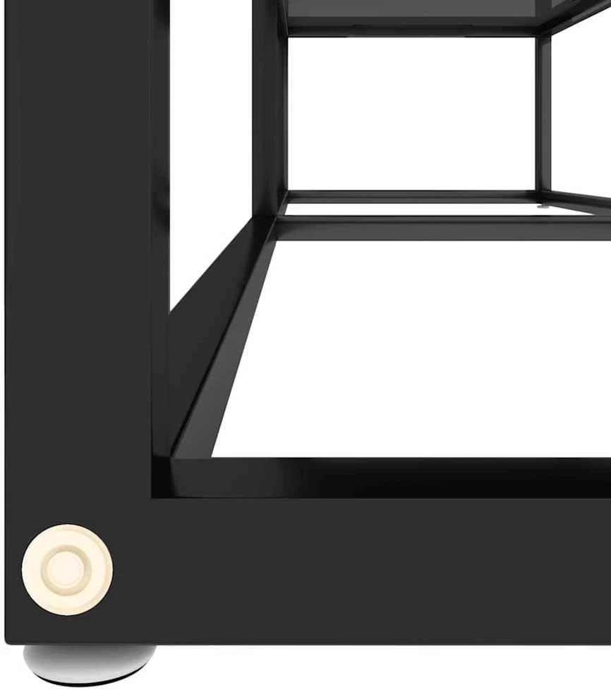 TV staliukas Televizoriaus spintelė, juoda, 140x40x40,5cm, grūdintas stiklas