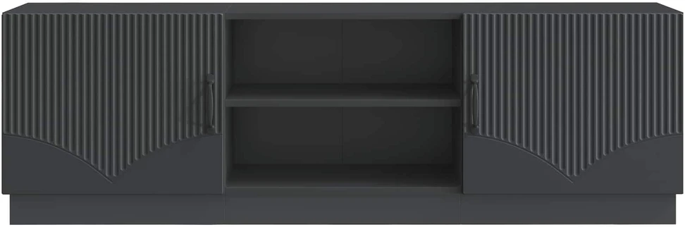 TV staliukas Televizoriaus spintelė Juoda 150 x 31 x 47 cm Apdirbta mediena
