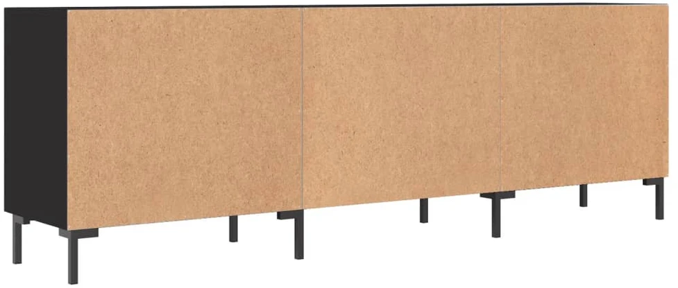 TV staliukas Televizoriaus spintelė, juoda, 150x30x50cm, apdirbta mediena