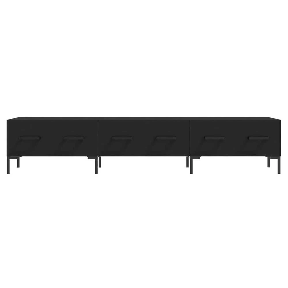 TV staliukas Televizoriaus spintelė, juoda, 150x36x30cm, apdirbta mediena
