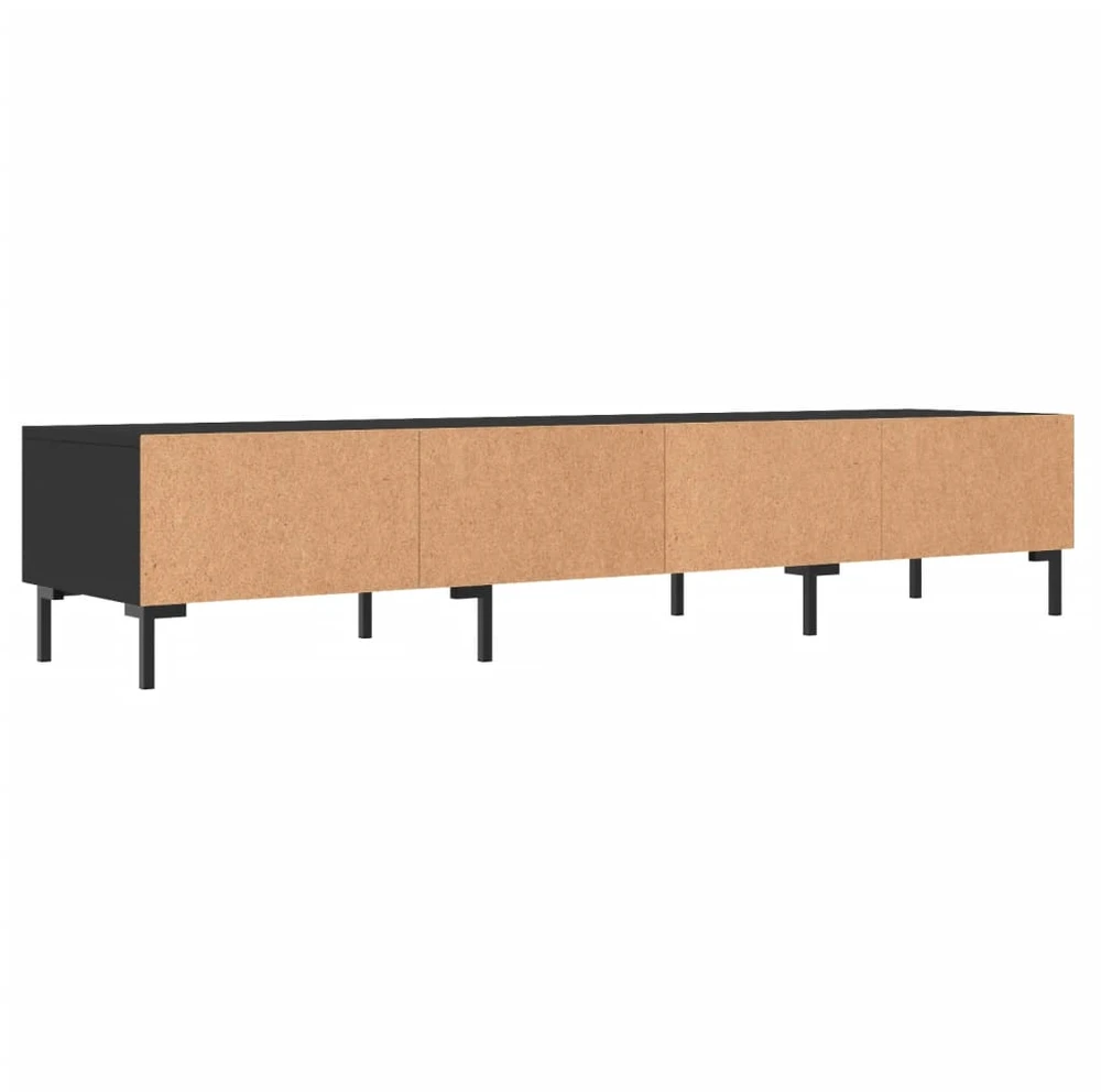 TV staliukas Televizoriaus spintelė, juoda, 150x36x30cm, apdirbta mediena