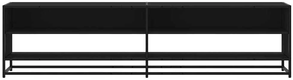 TV staliukas Televizoriaus spintelė, juoda, 180,5x40x46cm, apdirbta mediena