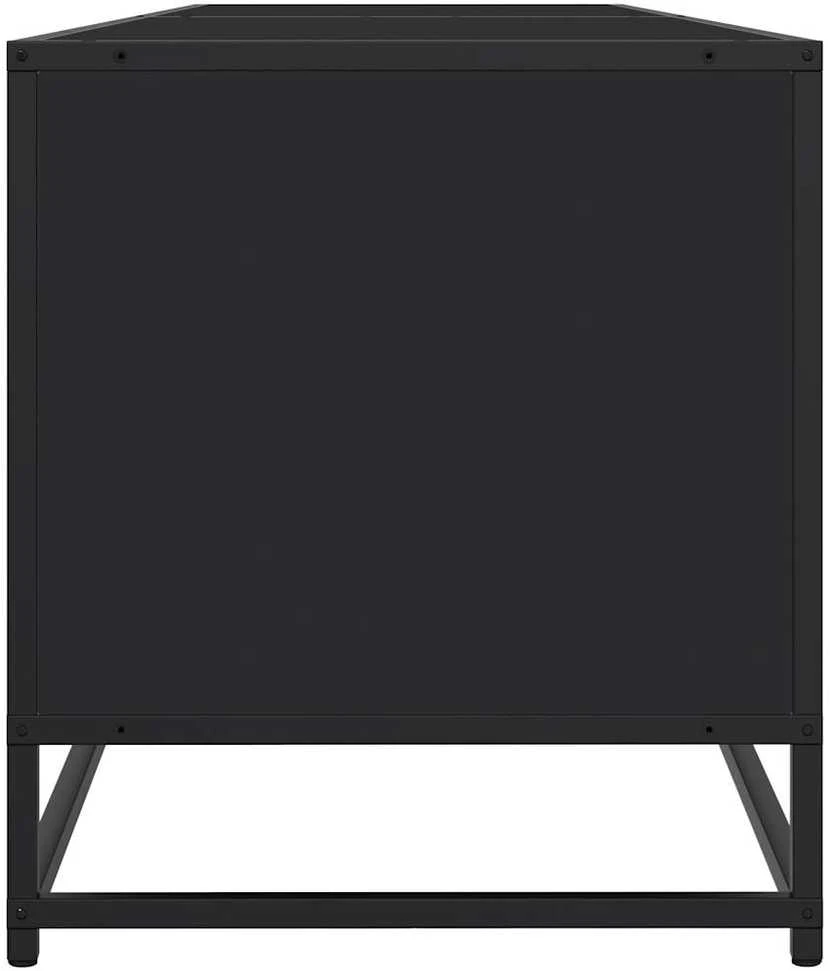 TV staliukas Televizoriaus spintelė, juoda, 180,5x40x46cm, apdirbta mediena