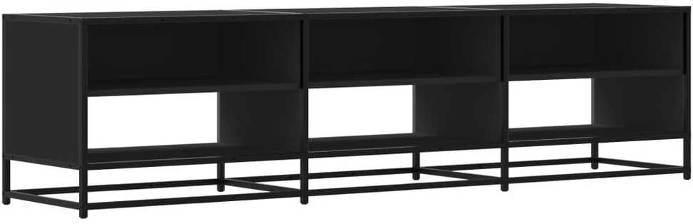 TV staliukas Televizoriaus spintelė, juoda, 180x40x46cm, apdirbta mediena