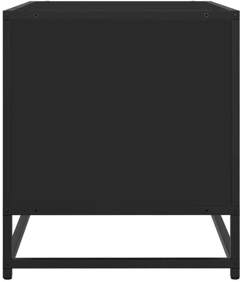 TV staliukas Televizoriaus spintelė, juoda, 180x40x46cm, apdirbta mediena