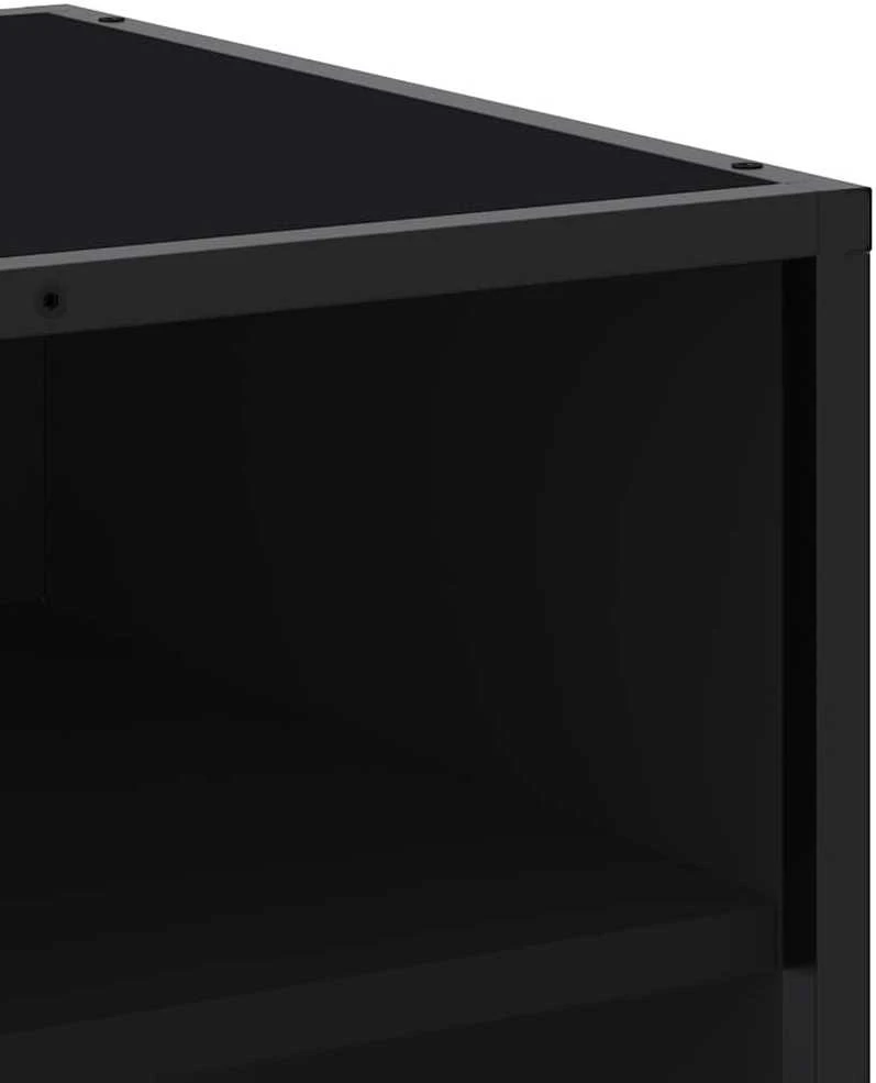 TV staliukas Televizoriaus spintelė, juoda, 270x40x46cm, apdirbta mediena