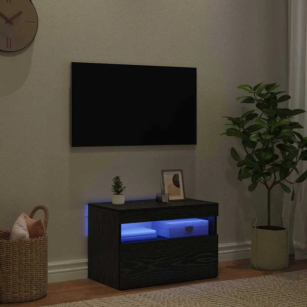 TV staliukas Televizoriaus spintelė 60 x 35 x 40 cm Juodas ąžuolas