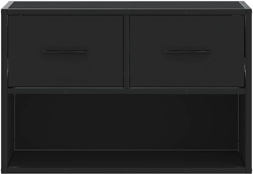 TV staliukas Televizoriaus spintelė, juoda, 60x31x39,5cm, mediena ir metalas