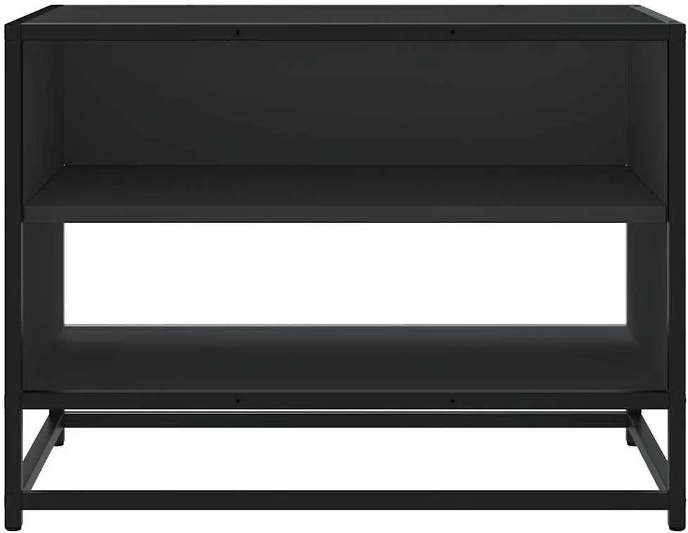TV staliukas Televizoriaus spintelė, juoda, 61x40x46cm, mediena ir metalas