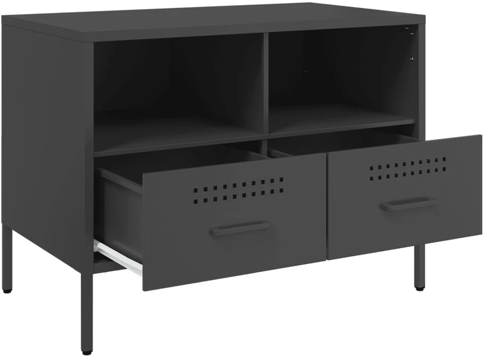 TV staliukas Televizoriaus spintelė, juoda, 68x39x50,5cm, plienas