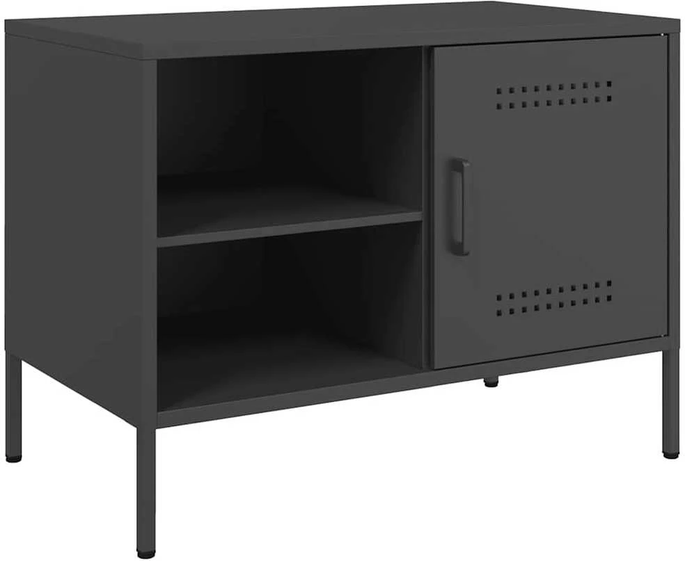 TV staliukas Televizoriaus spintelė, juoda, 68x39x50,5cm, plienas