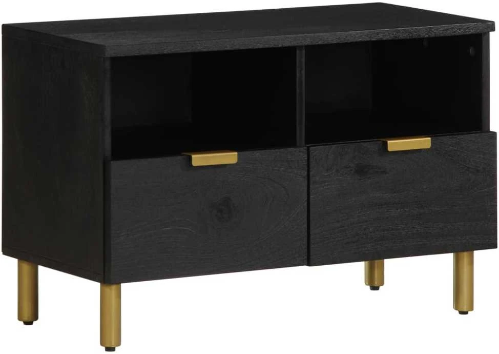 televizoriaus spintelė Juoda 70x33x46 cm Engineered Wood