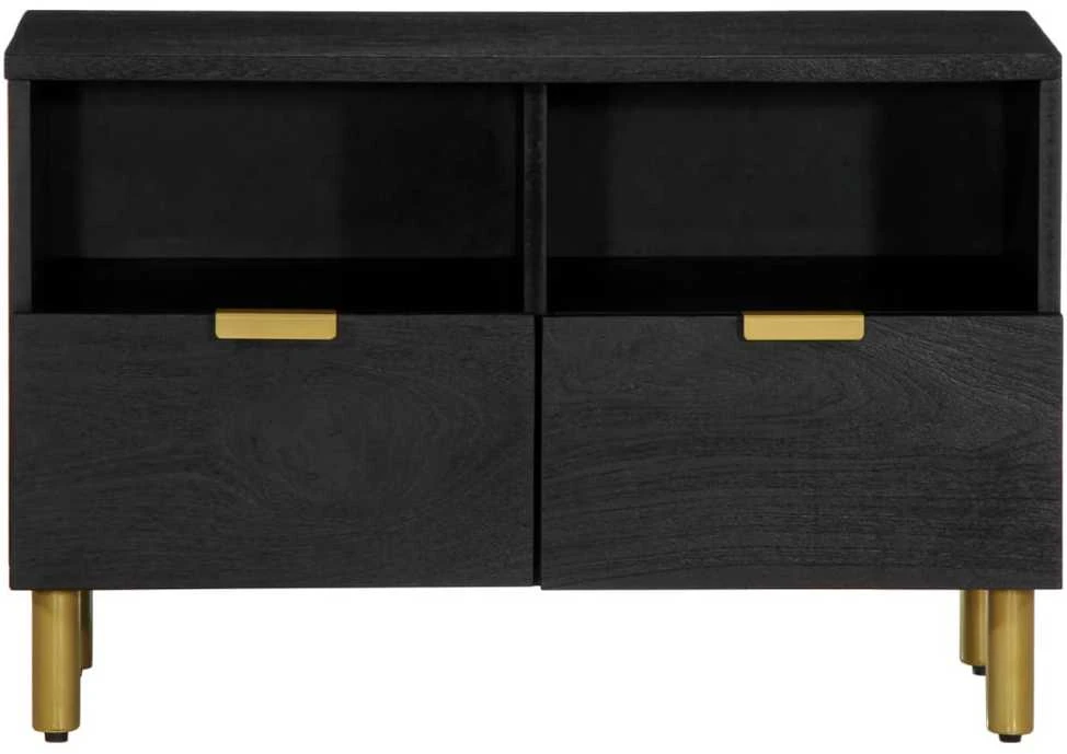 televizoriaus spintelė Juoda 70x33x46 cm Engineered Wood