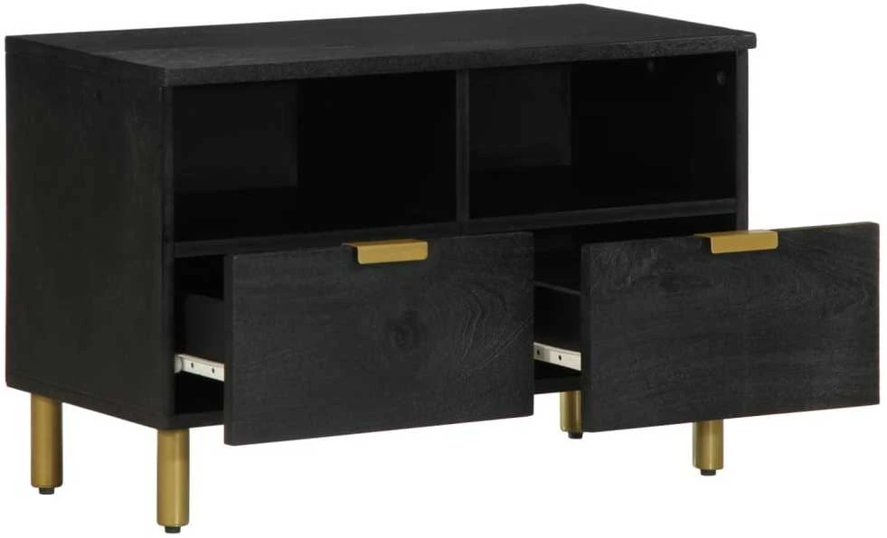 televizoriaus spintelė Juoda 70x33x46 cm Engineered Wood