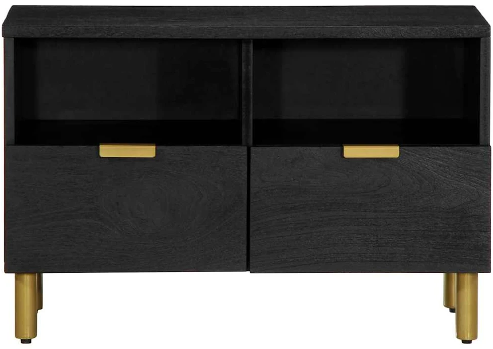 televizoriaus spintelė Juoda 70x33x46 cm Engineered Wood