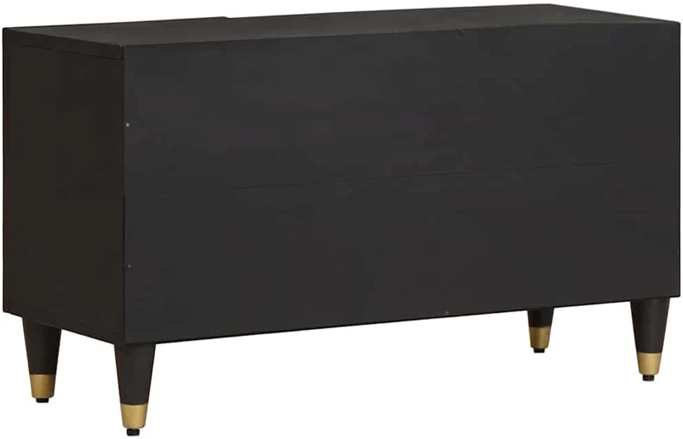 Televizoriaus spintelė Juoda 80 x 33 x 46 cm Kietas mango medis