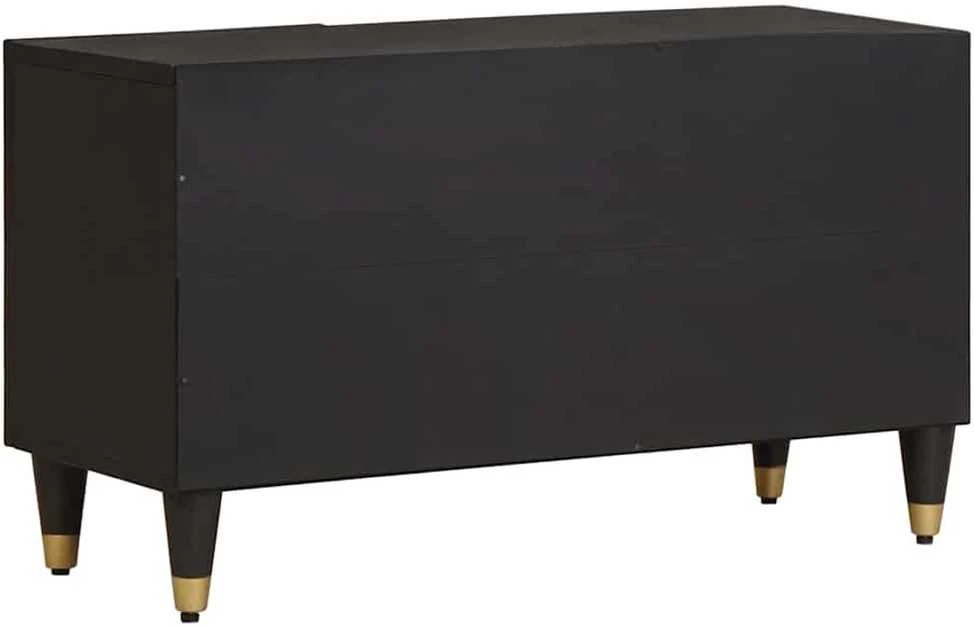 Televizoriaus spintelė Juoda 80 x 33 x 46 cm Kietas mango medis