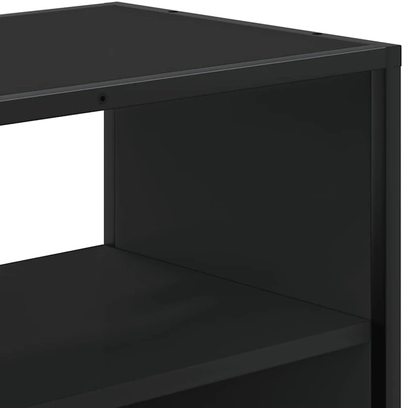 TV staliukas Televizoriaus spintelė, juoda, 80x31x39,5cm, mediena/metalas