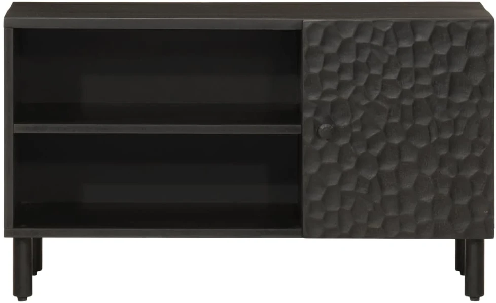 TV staliukas Televizoriaus spintelė, juoda, 80x31x46cm, mango masyvas