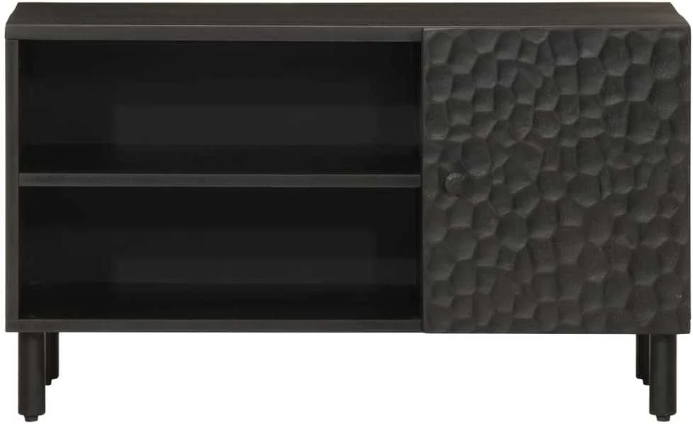 TV staliukas Televizoriaus spintelė, juoda, 80x31x46cm, mango masyvas