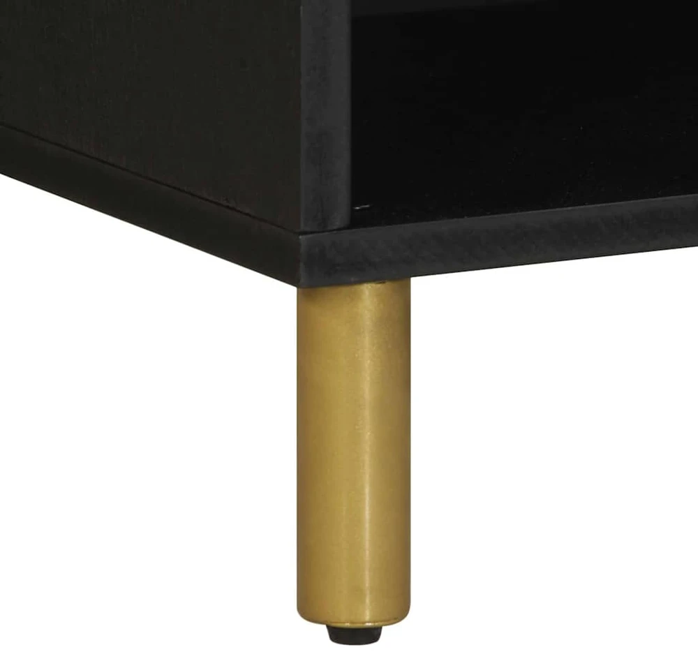 televizoriaus spintelė Juoda 80x33x46 cm Engineered Wood