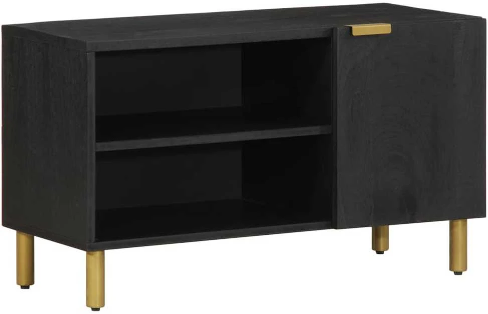televizoriaus spintelė Juoda 80x33x46 cm Engineered Wood