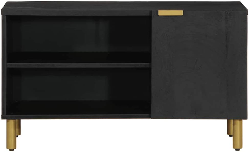 televizoriaus spintelė Juoda 80x33x46 cm Engineered Wood