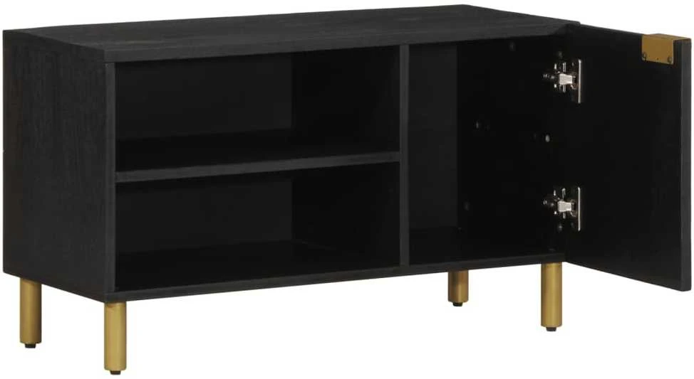 televizoriaus spintelė Juoda 80x33x46 cm Engineered Wood