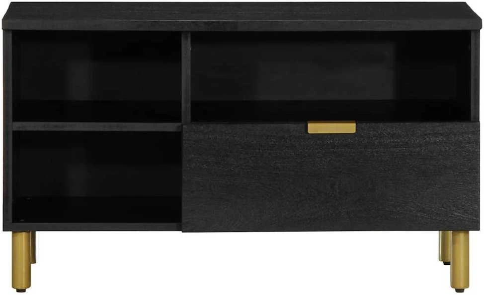 televizoriaus spintelė Juoda 80x33x46 cm Engineered Wood