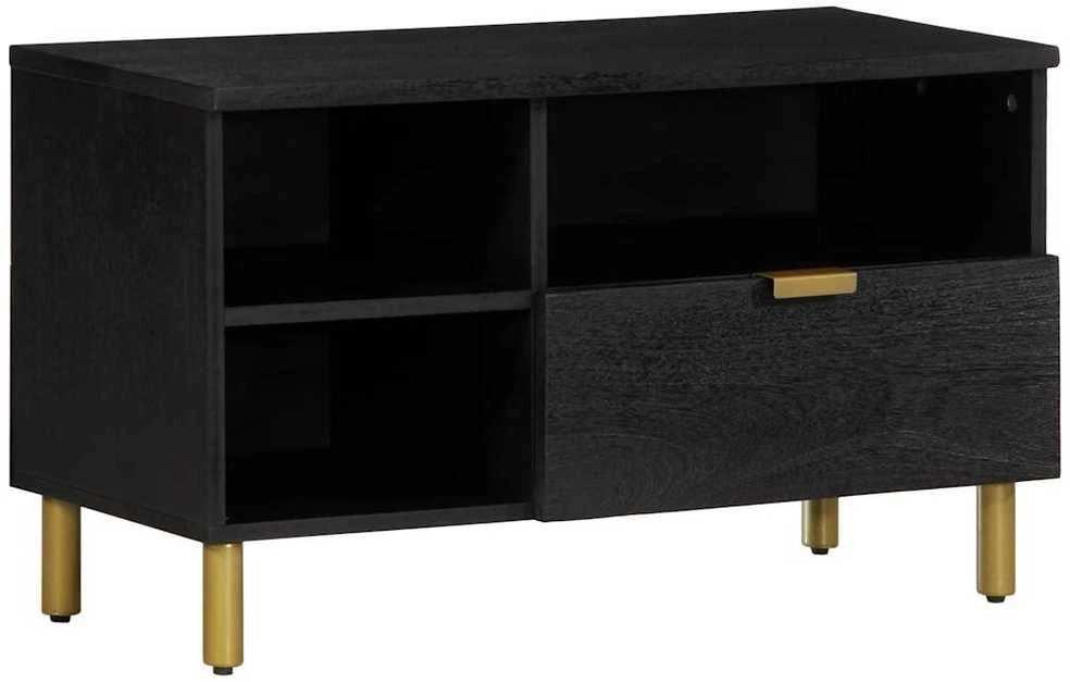 televizoriaus spintelė Juoda 80x33x46 cm Engineered Wood