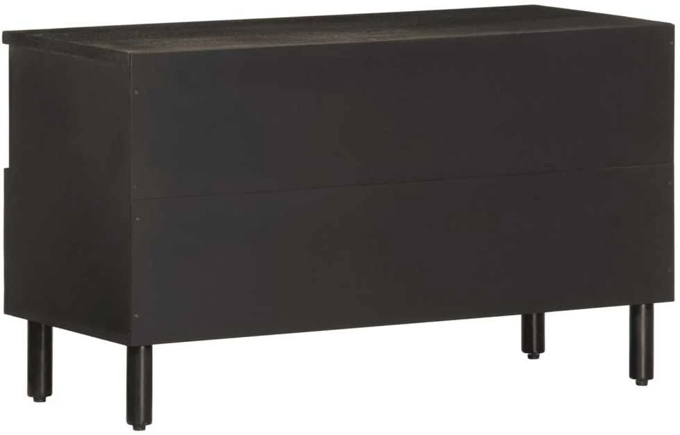 TV staliukas Televizoriaus spintelė, juoda, 80x33x46cm, mango masyvas